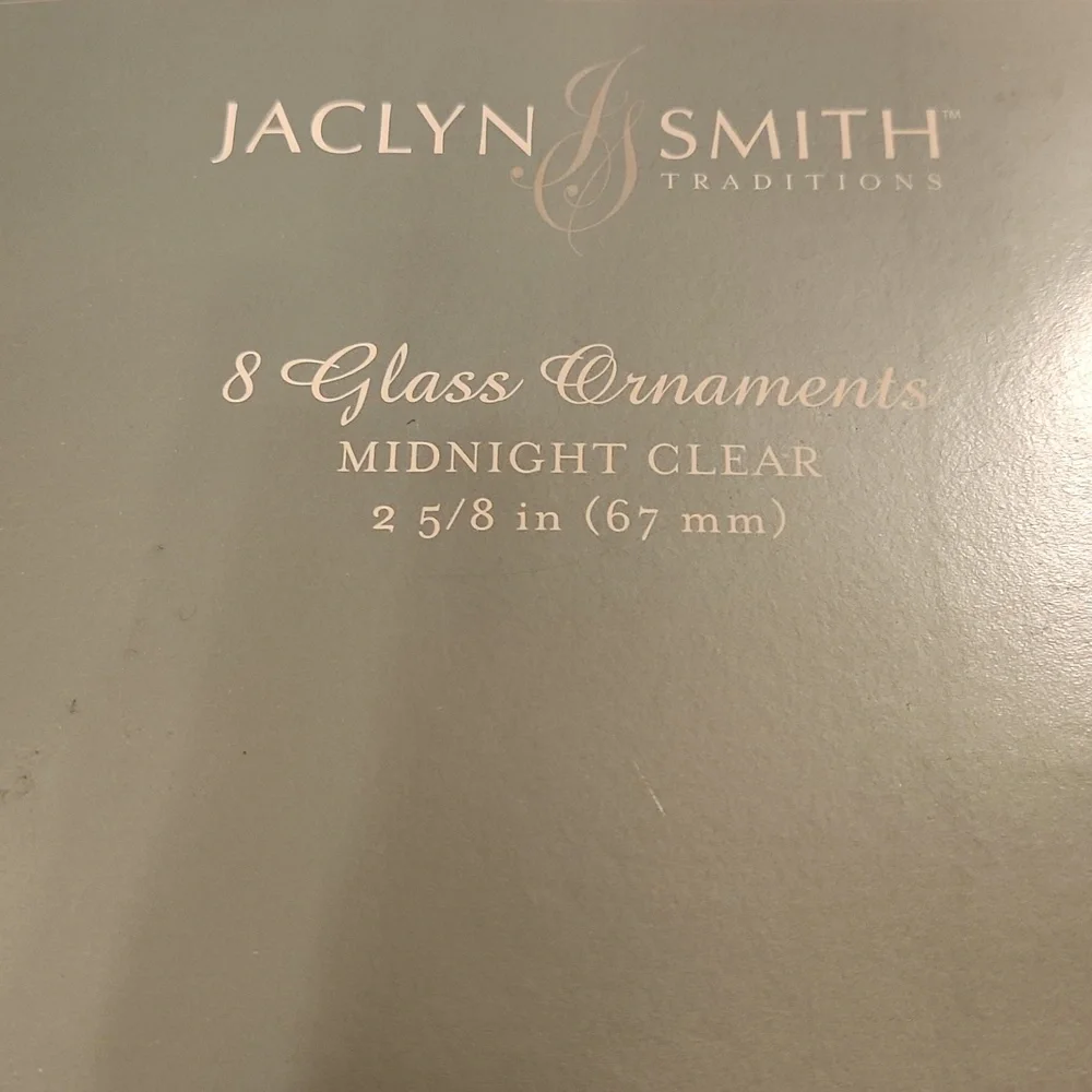 Set of 3 Silver Glass Ornaments - Picture 2 of 2